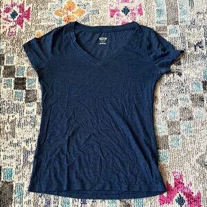 Mossimo Navy Blue V-Neck T-Shirt